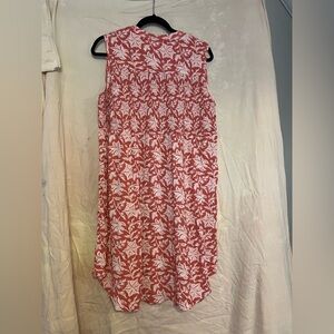 Knox Rose Red and White Floral Button-Down Blouse